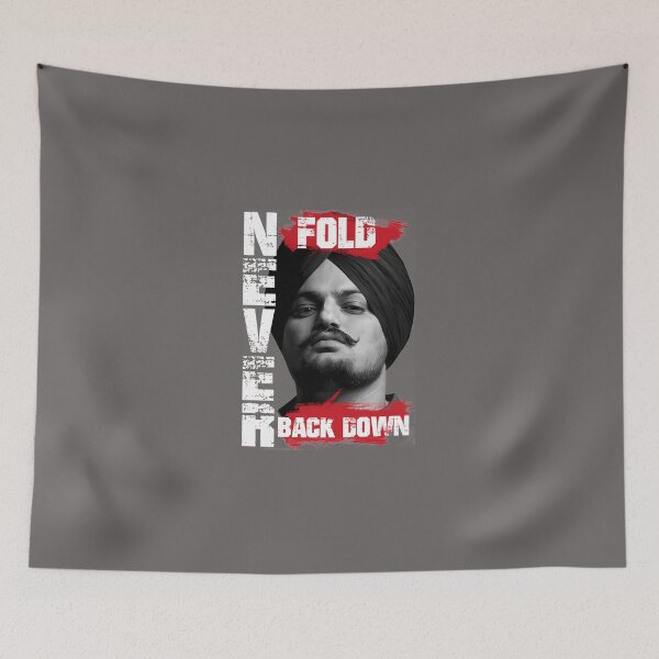 Item preview, NEVER-FOLD-NEVER-BACK-DOWN-SIDHU-MOOSEWALA designed and sold by SebastianRitter.