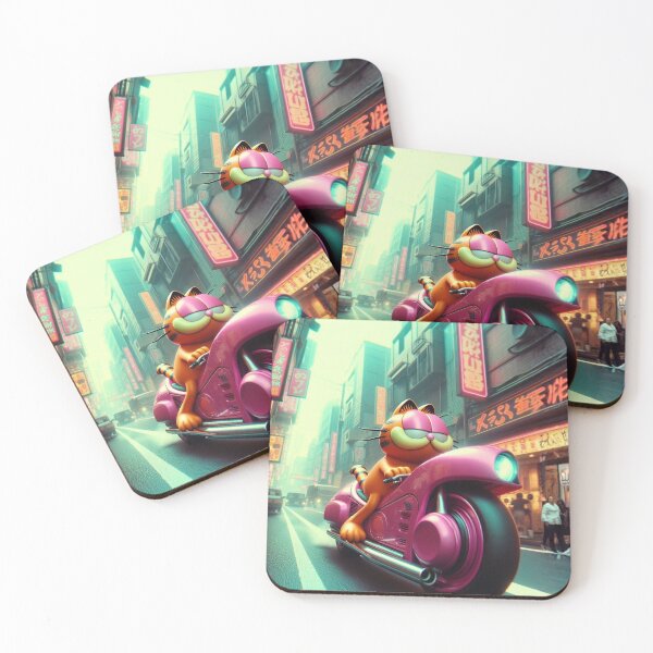 Item preview, “Lasagna Protocol: Neon Drift in Sector Meow” designed and sold by Print Fiction.