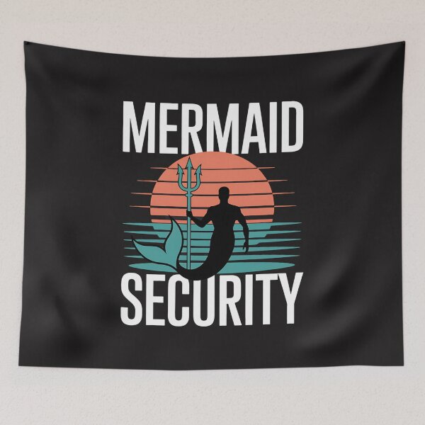 Item preview, Mermaid Security Shirt Men's Boys Swimmer Dad Merdad Trident designed and sold by GaryPacheco6.