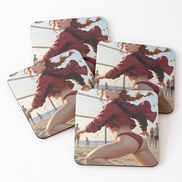 Item preview, Rowan Fletcher red jacket bikini diving volleyball designed and sold by CathryneDelamort.