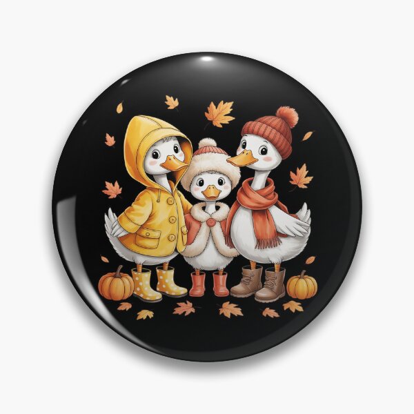 Item preview, Cute Fall Goose Trio Autumn Leaves Cozy Sweater Weather designed and sold by LittleDame.