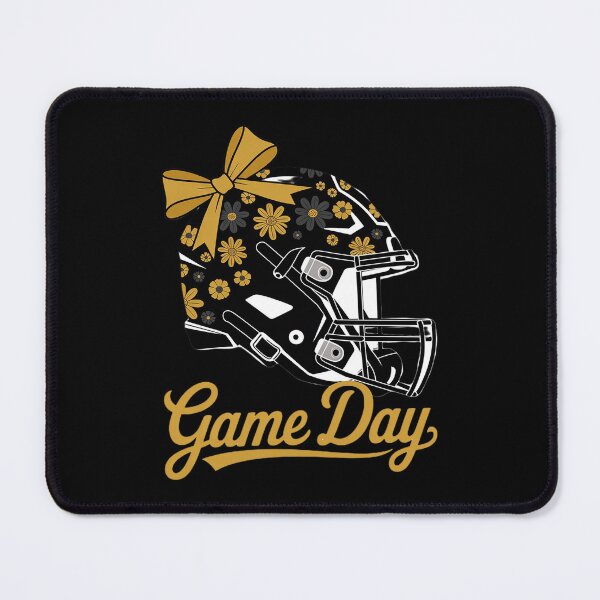 Item preview, Cute Floral Black Yellow Game Day Football Helmet Touchdown designed and sold by LittleDame.