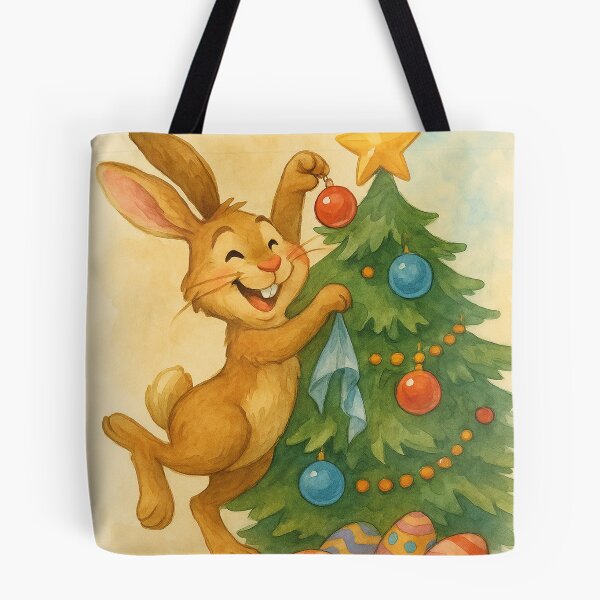 Item preview, Laughing rabbit decorates Christmas tree designed and sold by Mauswohn.
