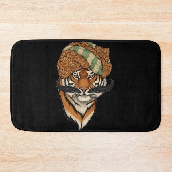 Item preview, Royal Rajputana Tiger – Turban & Moustache Folk Art Design designed and sold by Urban-Wildlife.