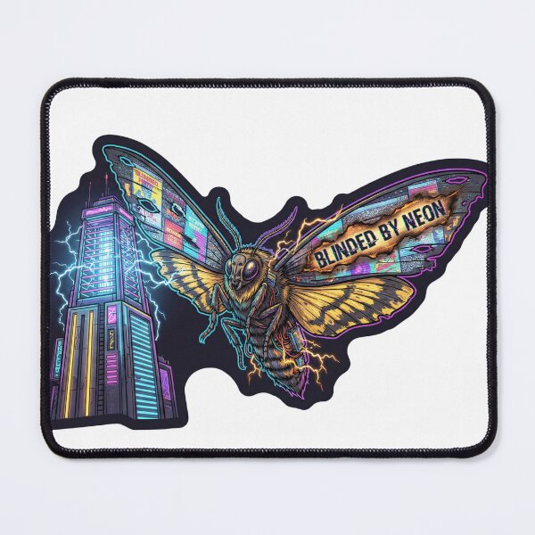 Item preview, Blinded by Neon – Cyberpunk Moth Apocalypse T-Shirt designed and sold by MiracleDroplet.