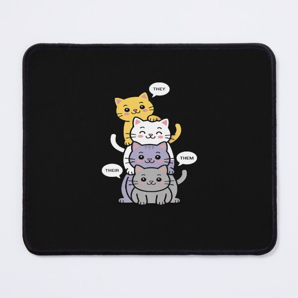 Item preview, Nonbinary They Their Them Meow Cute Non-Binary Flag Kawaii designed and sold by GaryPacheco6.