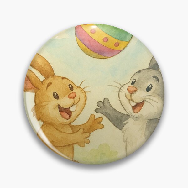 Item preview, Two Easter bunnies are playing rugby designed and sold by Mauswohn.