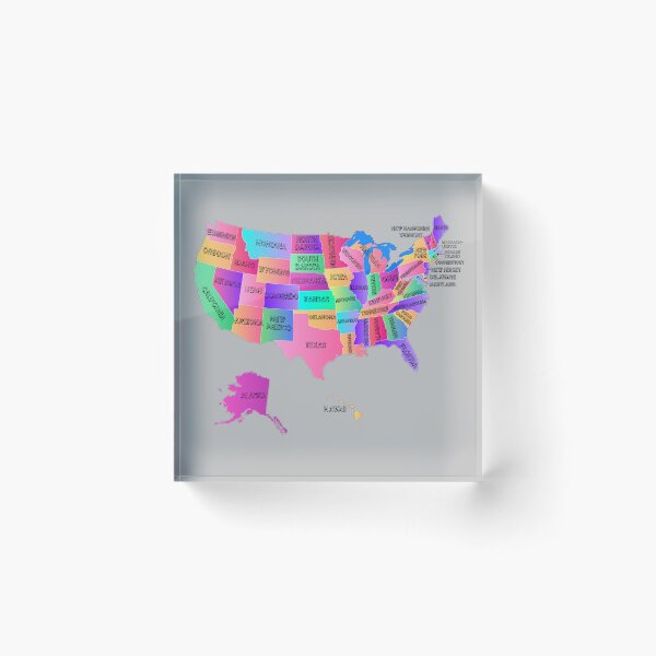 Item preview, Colorful USA States Map – Bold Educational Design designed and sold by mashmosh.