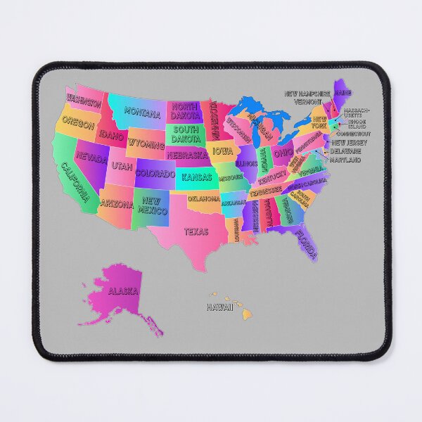 Item preview, Colorful USA States Map – Bold Educational Design designed and sold by mashmosh.