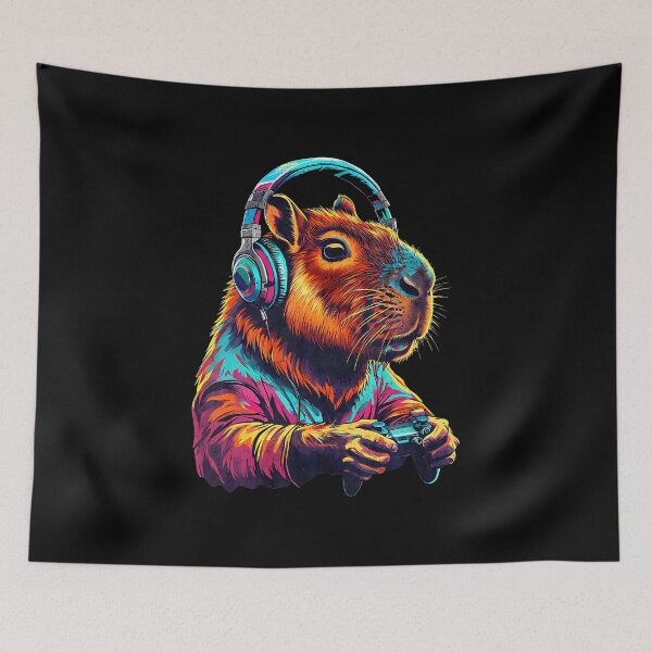 Item preview, Video Games, Capybara Gamer, Cute Boys, Funny Gamer, Video Game Lover, Cute Animal, Boys Gamer, Funny Animal, Gaming Fun, Cute Character, Capybara designed and sold by DawnPatricia.