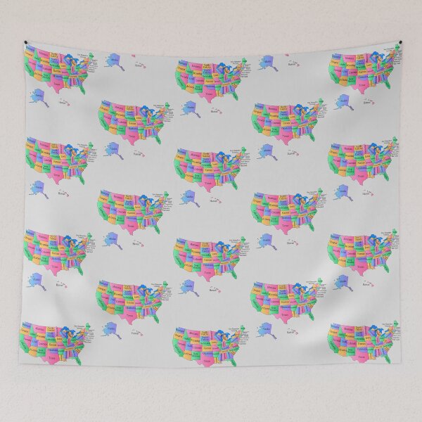 Item preview, Colorful USA States Map – Educational & Patriotic Design designed and sold by mashmosh.