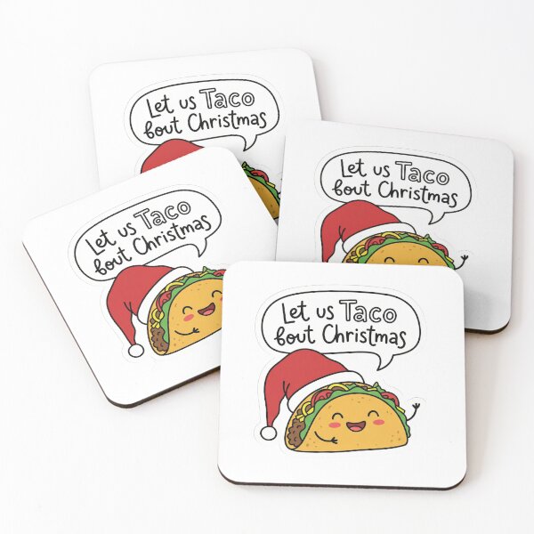 Item preview, Let Us Taco Bout Christmas Funny Food Pun Cute Taco Santa Hat designed and sold by ArtByYunus.
