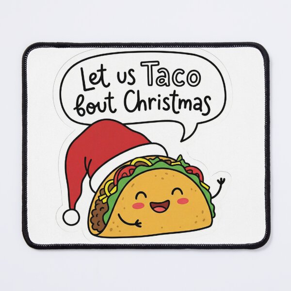 Item preview, Let Us Taco Bout Christmas Funny Food Pun Cute Taco Santa Hat designed and sold by ArtByYunus.