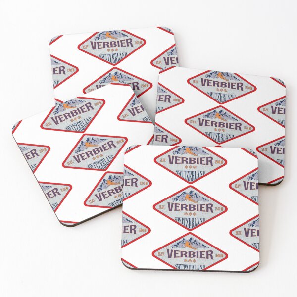 Item preview, Verbier, Switzerland, Vintage skiing badge design designed and sold by Wanderful-roads.