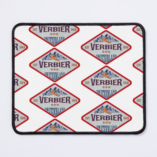 Item preview, Verbier, Switzerland, Vintage skiing badge design designed and sold by Wanderful-roads.