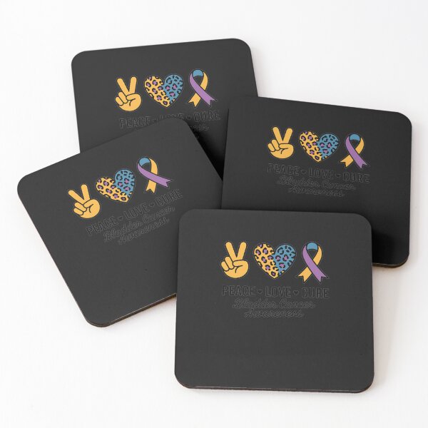 Item preview, Peace Love Cure Purple Blue Yellow Ribbon Bladder Cancer designed and sold by JessicaWalshdf.