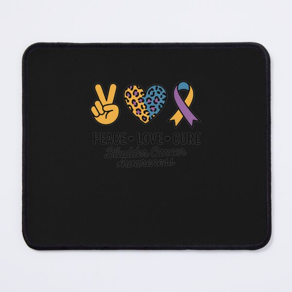 Item preview, Peace Love Cure Purple Blue Yellow Ribbon Bladder Cancer designed and sold by JessicaWalshdf.