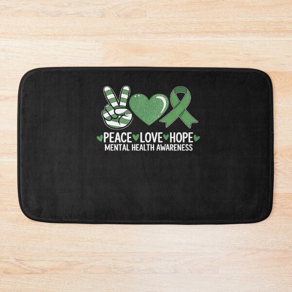 Item preview, Peace Love Hope Mental Health Awareness Green Ribbon Funny 4 designed and sold by JessicaWalshdf.