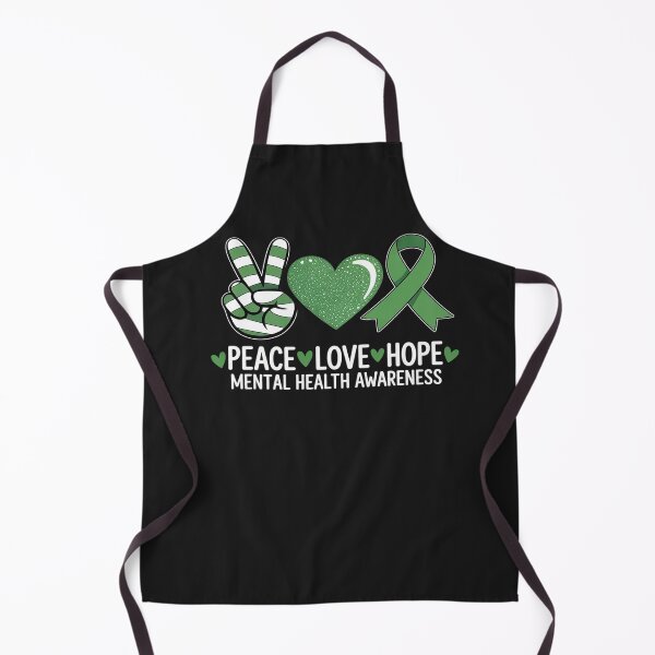 Item preview, Peace Love Hope Mental Health Awareness Green Ribbon Funny 4 designed and sold by JessicaWalshdf.