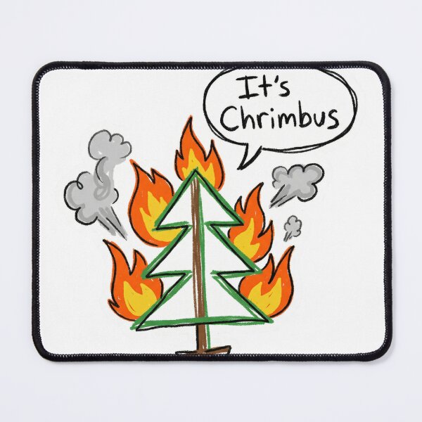 Item preview, Its Chrimbus Burning Tree Chaotic Christmas Meme Dumpster Fire designed and sold by ArtByYunus.