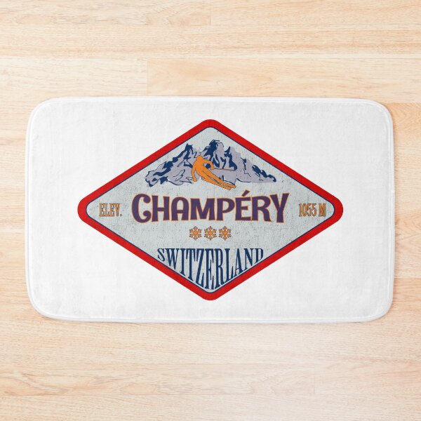 Item preview, Champéry, Switzerland, Vintage skiing badge design designed and sold by Wanderful-roads.