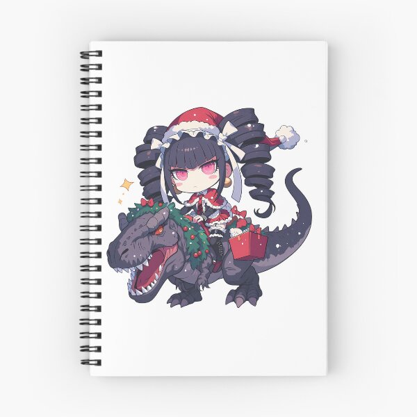 Item preview, Celestia Ludenberg Gothic Santa Riding T-Rex Danganronpa Anime Girl designed and sold by Raslbazola.