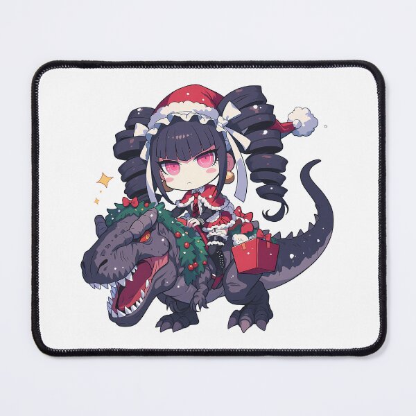 Item preview, Celestia Ludenberg Gothic Santa Riding T-Rex Danganronpa Anime Girl designed and sold by Raslbazola.