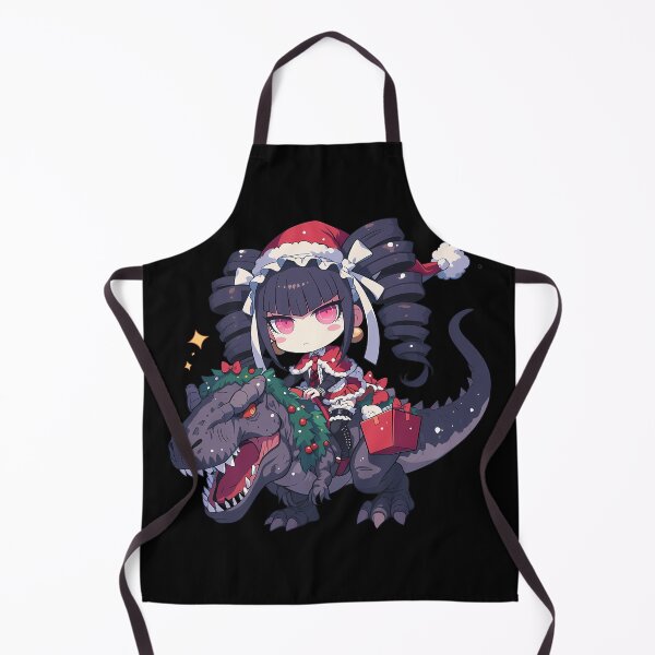 Item preview, Celestia Ludenberg Gothic Santa Riding T-Rex Danganronpa Anime Girl designed and sold by Raslbazola.