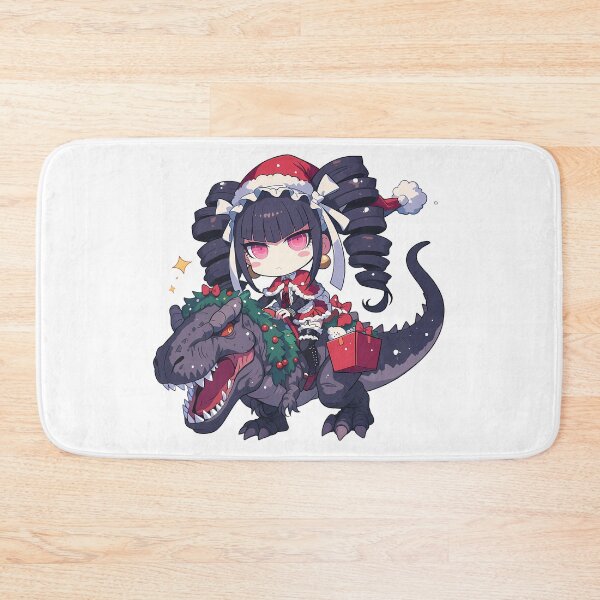 Item preview, Celestia Ludenberg Gothic Santa Riding T-Rex Danganronpa Anime Girl designed and sold by Raslbazola.