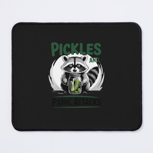 Item preview, Pickles and Panic Attacks Mental health Retro Raccoon designed and sold by JessicaWalshdf.