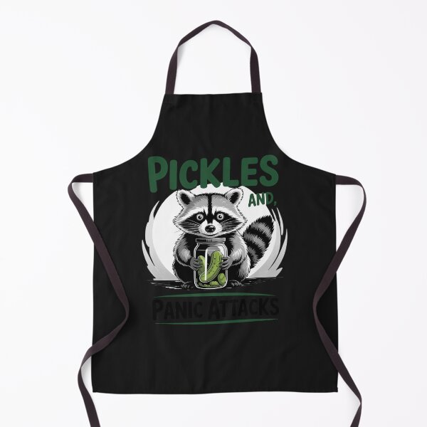 Item preview, Pickles and Panic Attacks Mental health Retro Raccoon designed and sold by JessicaWalshdf.