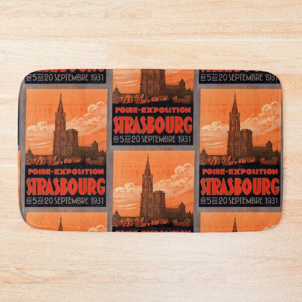 Item preview, Vintage 1931 Strasbourg Trade Fair Poster | Gothic Strasbourg Cathedral Art | Historic Foire-Exposition Print | Bold 20th-Century Style designed and sold by artofuniverse.