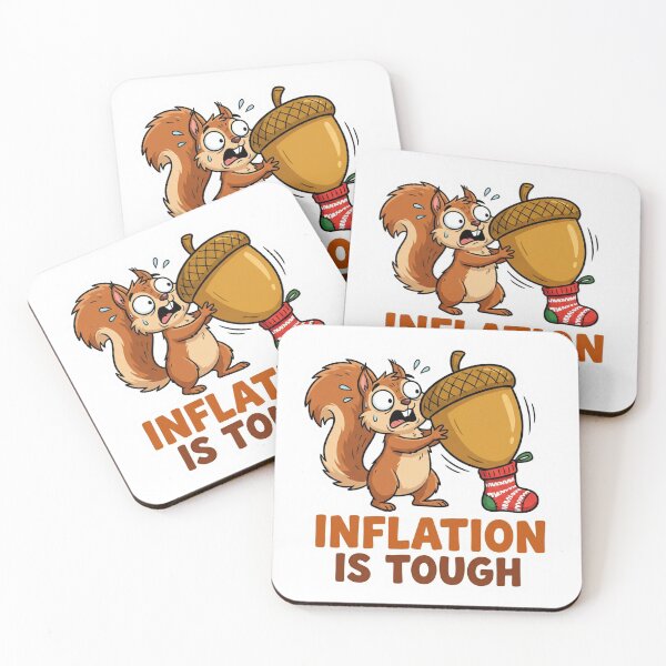 Item preview, Inflation Is Tough Squirrel Acorn Funny Christmas Economy Meme designed and sold by ArtByYunus.