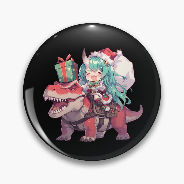 Item preview, Prelude Dawn Hoshiguma Merry Christmas T Rex Rider Arknights Game Chibi Santa designed and sold by Raslbazola.