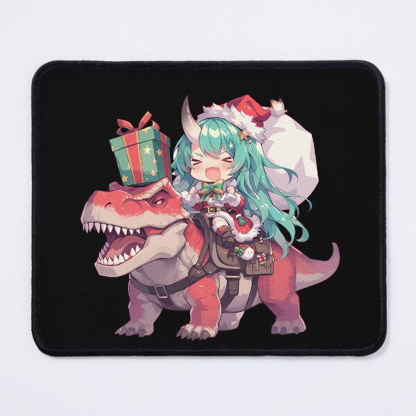 Item preview, Prelude Dawn Hoshiguma Merry Christmas T Rex Rider Arknights Game Chibi Santa designed and sold by Raslbazola.