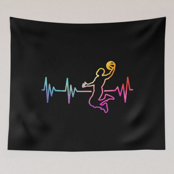 Item preview, Basketball Heartbeat Player Dunk Sports Fan Athletic Style designed and sold by CandyceMillie.