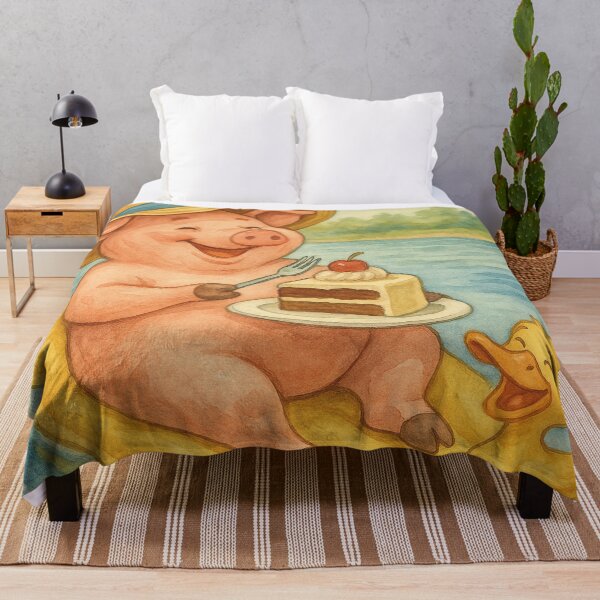 Item preview, Funny pig on an air mattress, happy holidays designed and sold by Mauswohn.