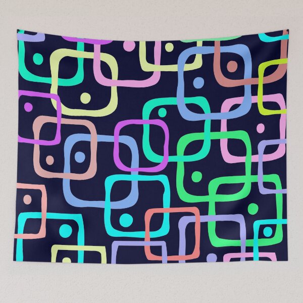 Item preview, Mysterious Paths of Squares designed and sold by MayaMaliStudio.