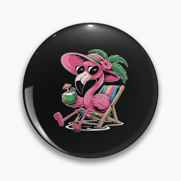 Item preview, Pink Flamingo Summer Vibes Beach Palm Tree designed and sold by JessicaWalshdf.