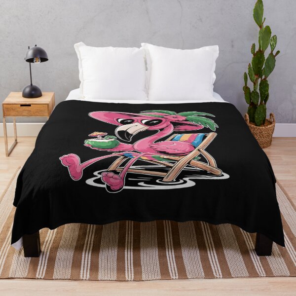 Item preview, Pink Flamingo Summer Vibes Beach Palm Tree designed and sold by JessicaWalshdf.