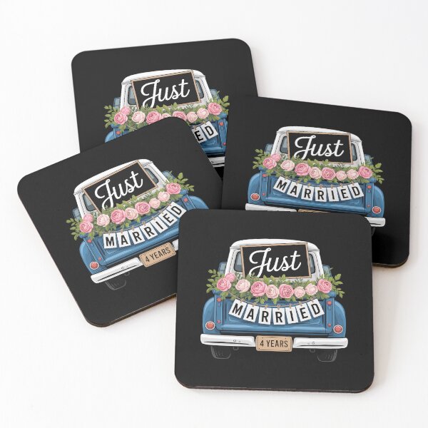 Item preview, Just Married 4 Years Funny 4th Wedding Anniversary Couples designed and sold by ReadySide.