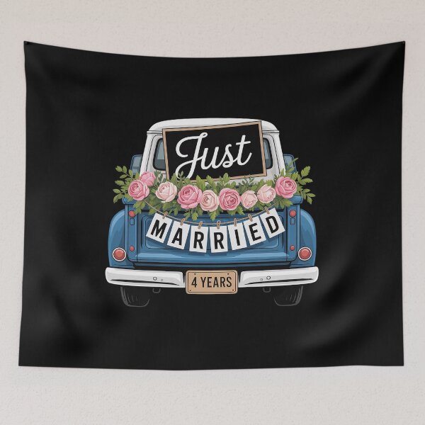 Item preview, Just Married 4 Years Funny 4th Wedding Anniversary Couples designed and sold by ReadySide.