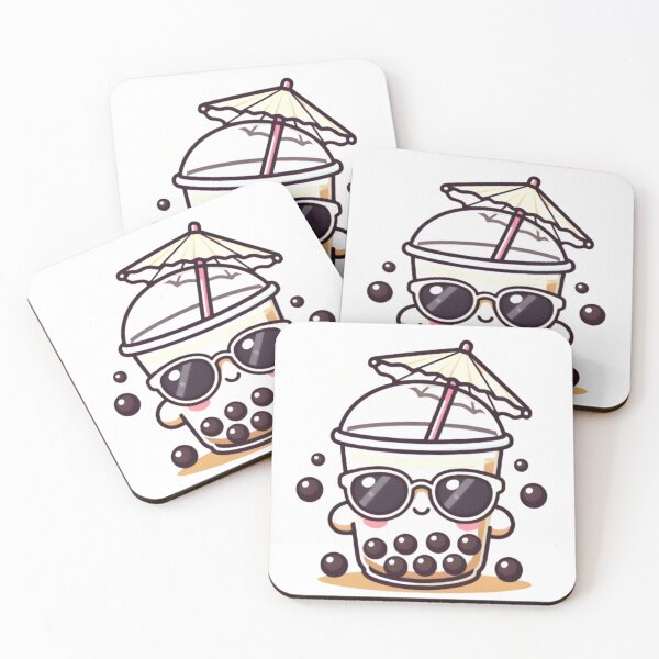 Item preview, Cool Kawaii Boba Tea - Cute Bubble Tea with Sunglasses & Umbrella designed and sold by humblesoart.