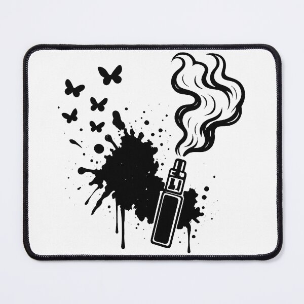 Item preview, Ink Splash Vape Art – Black & White Vapor Design designed and sold by House of Taste Vape Designs.