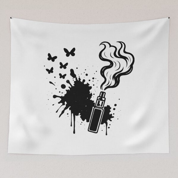 Item preview, Ink Splash Vape Art – Black & White Vapor Design designed and sold by House of Taste Vape Designs.