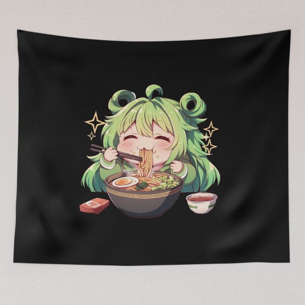 Item preview, Alina Gray Magia Record Anime Girl Kawaii Ramen Green Chibi Noodles Bowl designed and sold by Raslbazola.