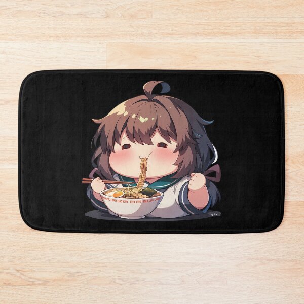 Item preview, Kancolle Fubuki Kantai Collection Anime Girl Kawaii Ramen Blue Chibi Sailor Noodles designed and sold by Raslbazola.