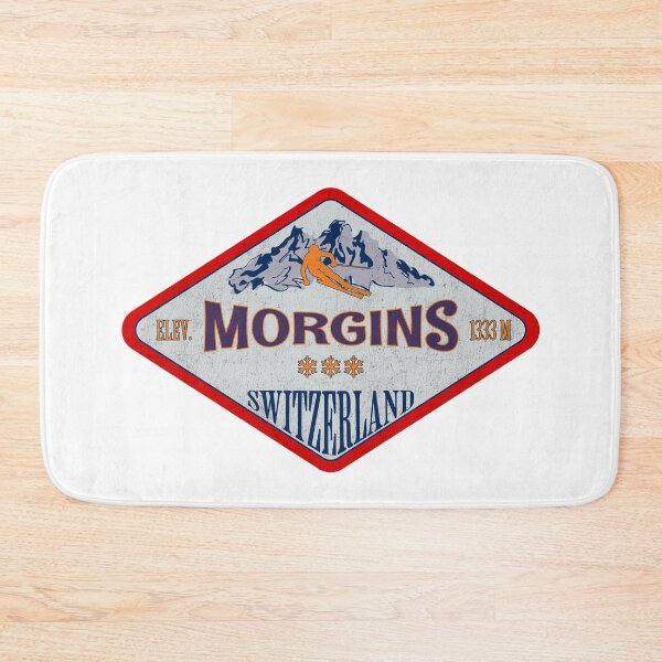 Item preview, Morgins, Switzerland, Vintage skiing badge design designed and sold by Wanderful-roads.