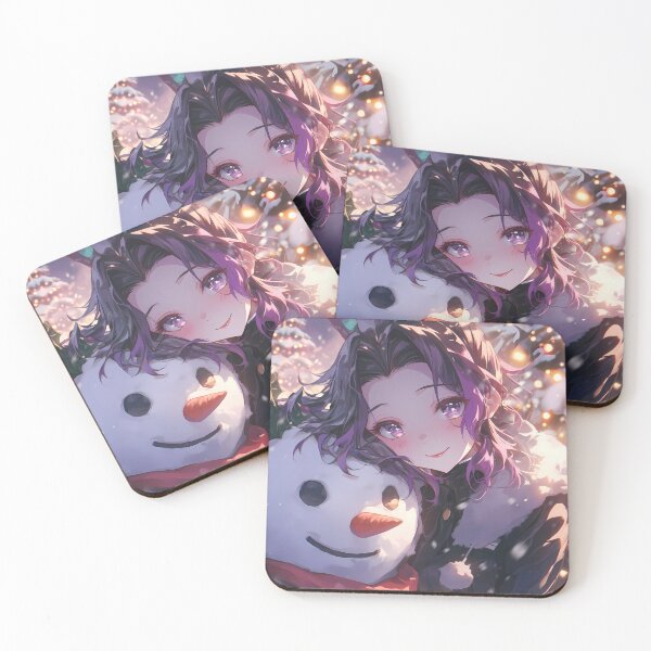 Item preview, Shinobu Kocho Demon Slayer Christmas Snow Man Winter Holiday Magical Anime Girl designed and sold by Raslbazola.