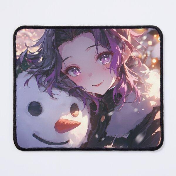 Item preview, Shinobu Kocho Demon Slayer Christmas Snow Man Winter Holiday Magical Anime Girl designed and sold by Raslbazola.